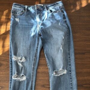 Studio Blue Distressed Blue Skinny Jeans